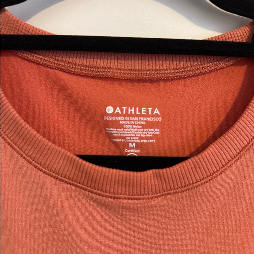 Athleta Orange Mineral Wash Muscle Crop Tank - Picture 3 of 6